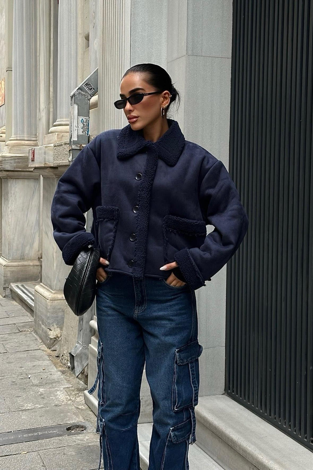 Faux Suede Shearling Jacket – Cozy Streetwear Essential for Effortless Style