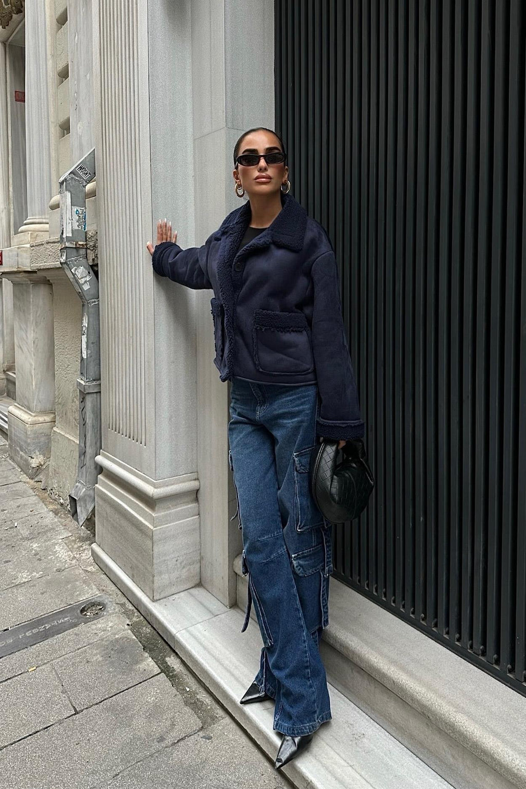 Faux Suede Shearling Jacket – Cozy Streetwear Essential for Effortless Style