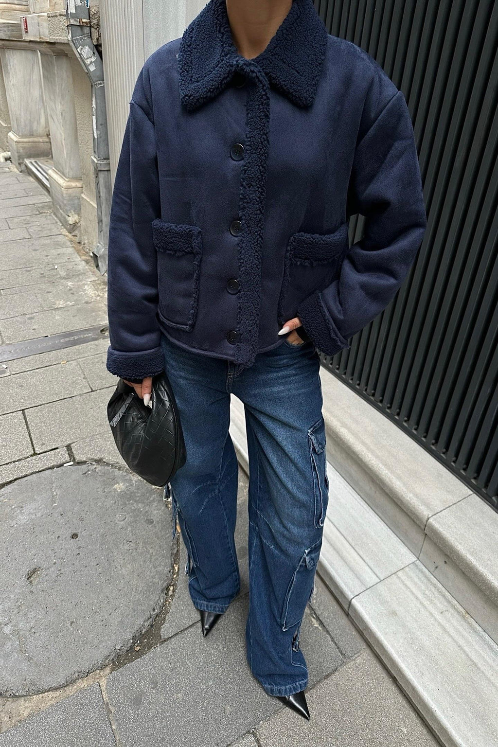Faux Suede Shearling Jacket – Cozy Streetwear Essential for Effortless Style