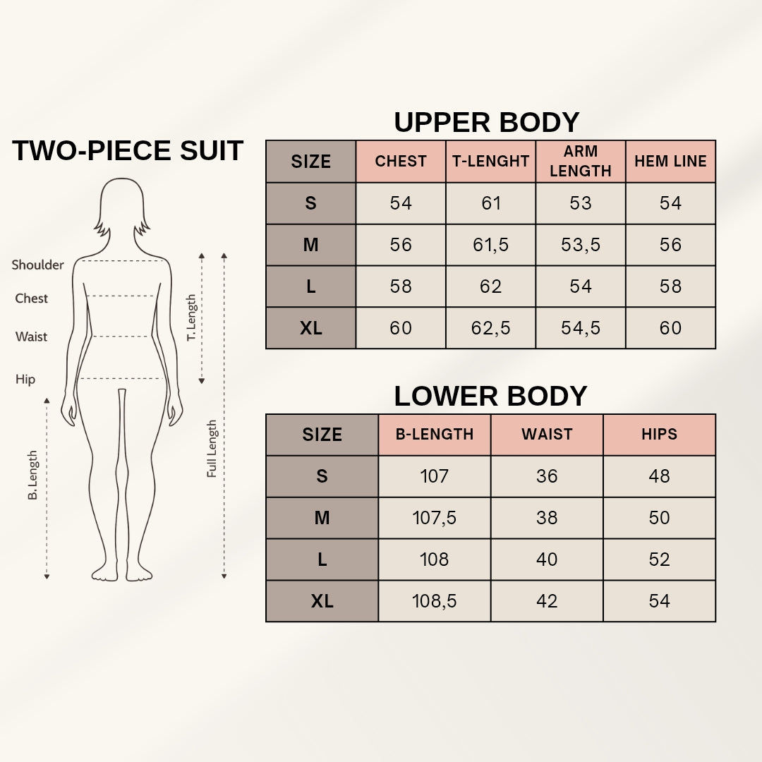 Denim Detailed Two-Tone Modal Sweatshirt & Wide-Leg Pants Set
