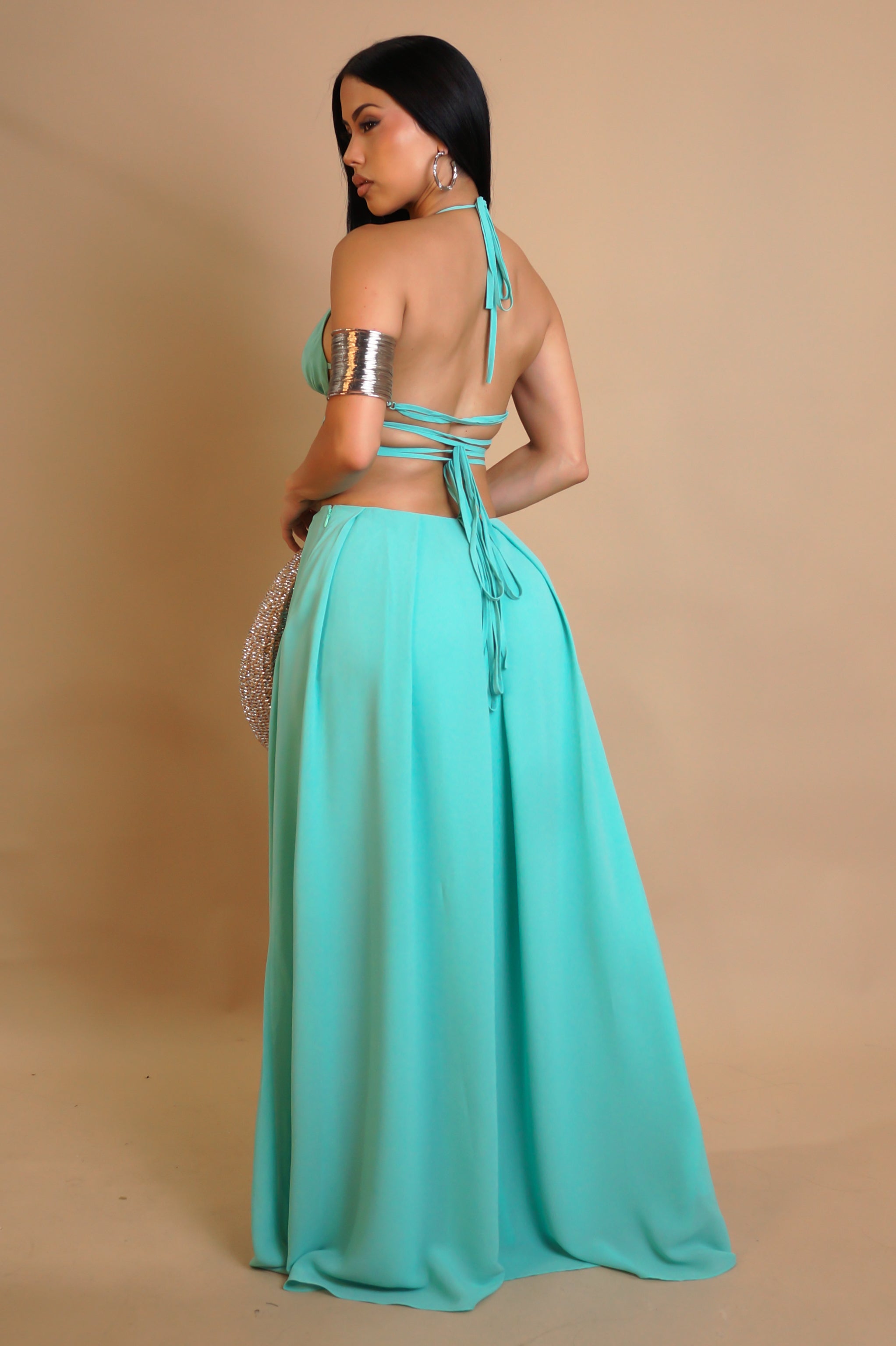 A Pick Me Up Skirt Set - Aqua