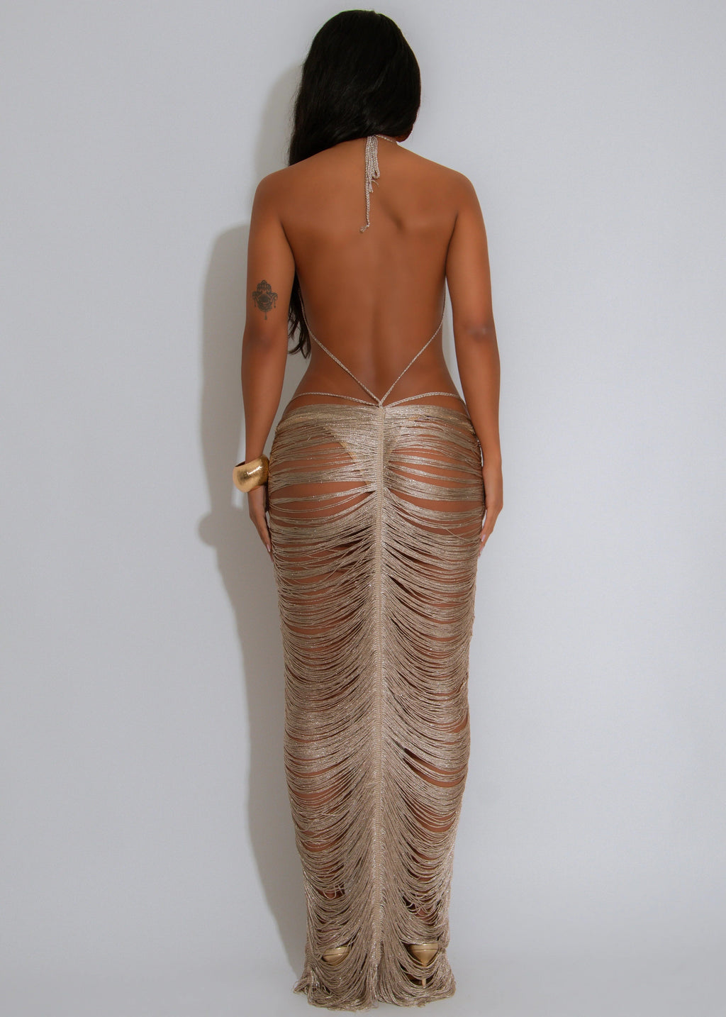 Latch On Maxi Dress- Silver