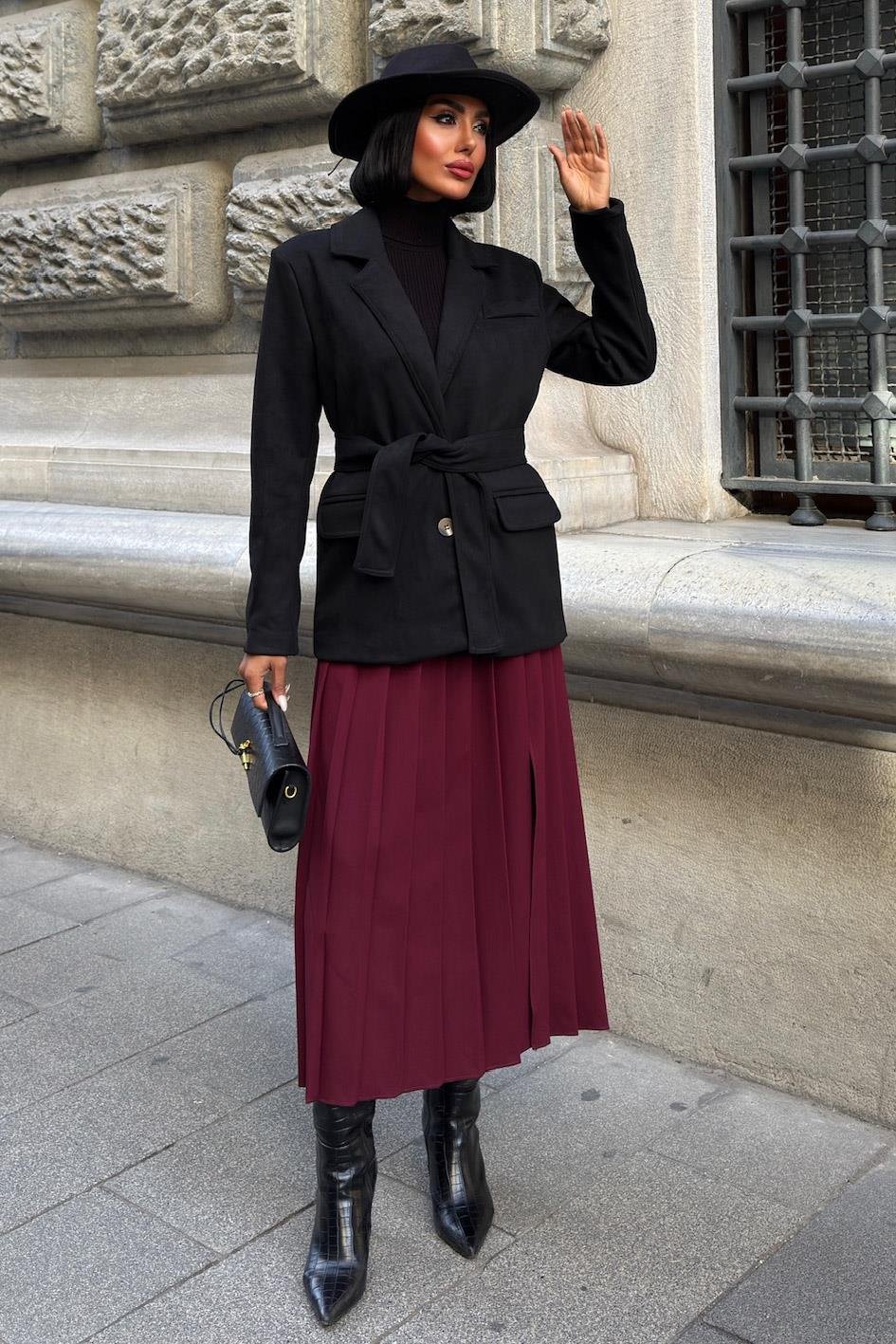 Soft Suede Belted Blazer Jacket – Timeless Chic Outerwear for Everyday Elegance