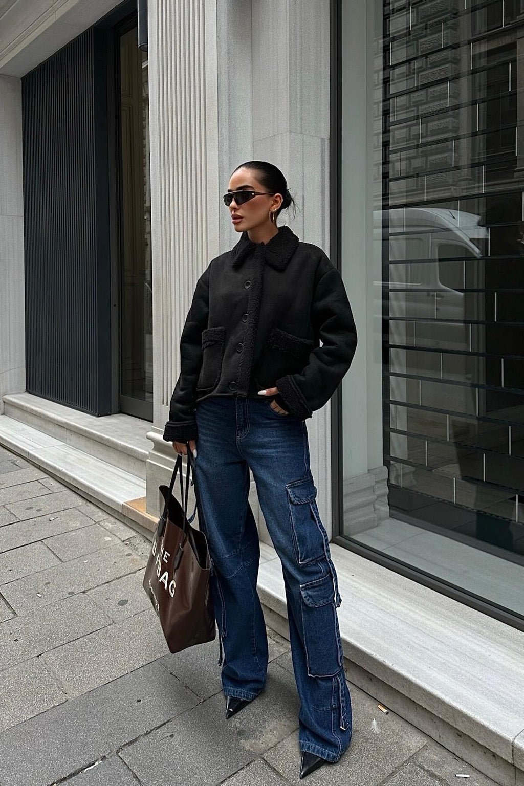Faux Suede Shearling Jacket – Cozy Streetwear Essential for Effortless Style