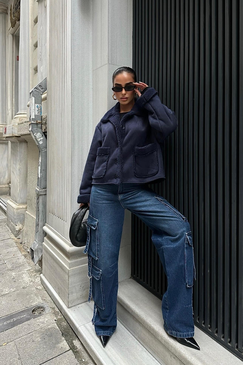 Faux Suede Shearling Jacket – Cozy Streetwear Essential for Effortless Style