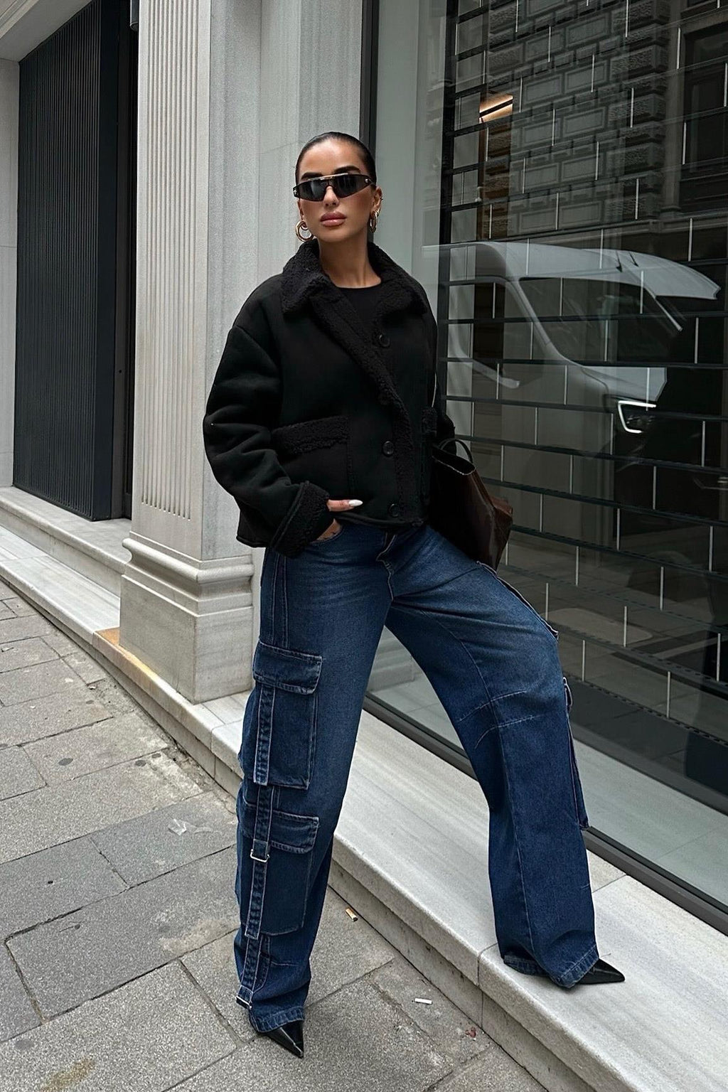 Faux Suede Shearling Jacket – Cozy Streetwear Essential for Effortless Style