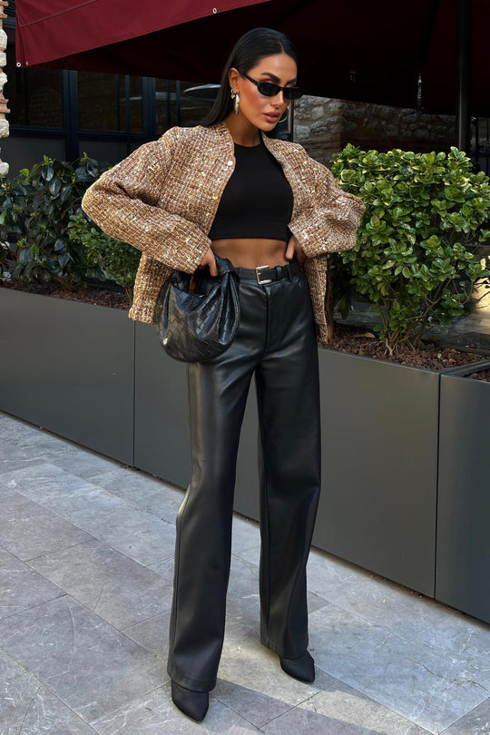 Sequin Tweed Oversized Jacket – Luxe Evening Statement