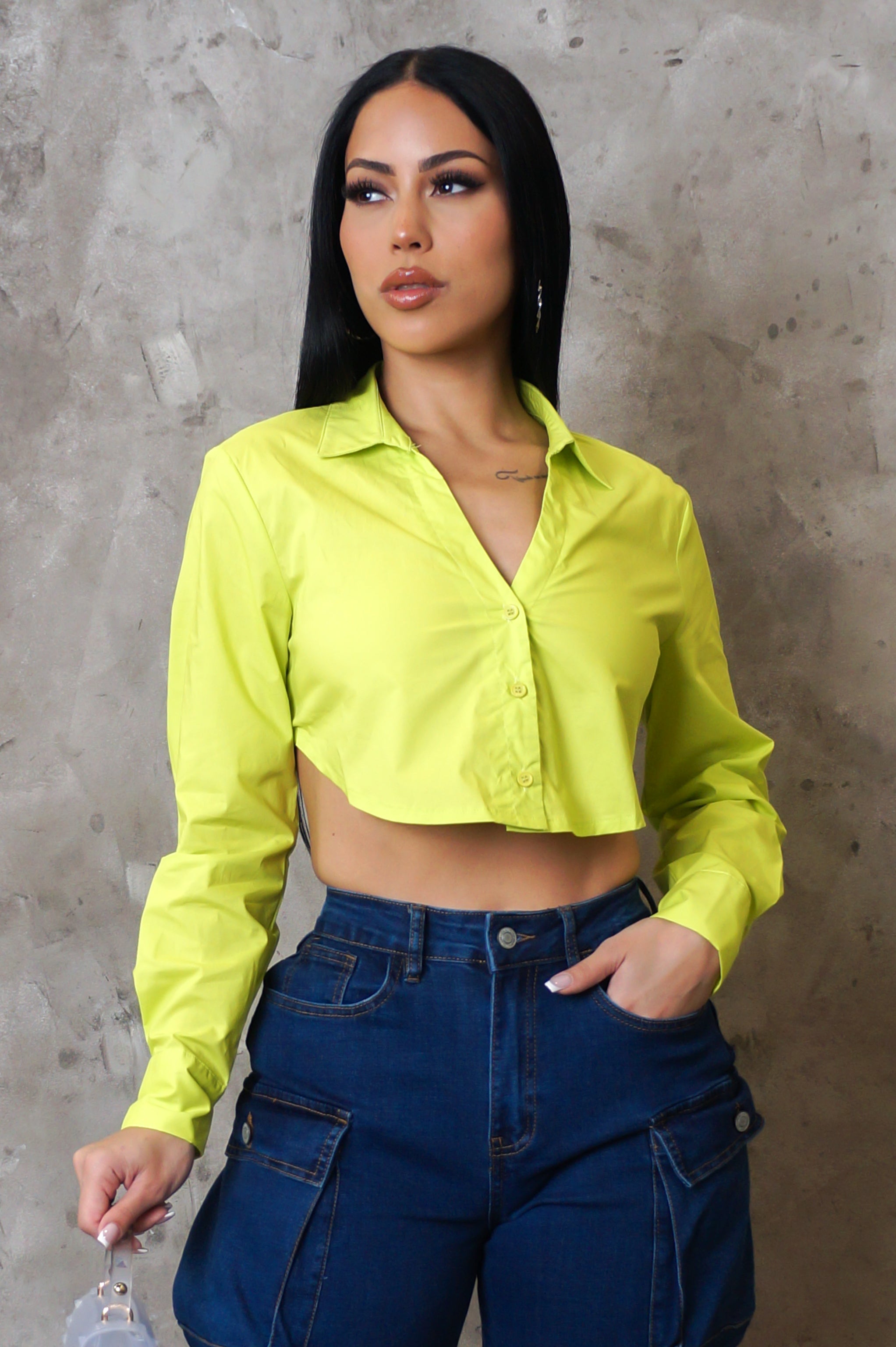 Like Her Crop Top - Green