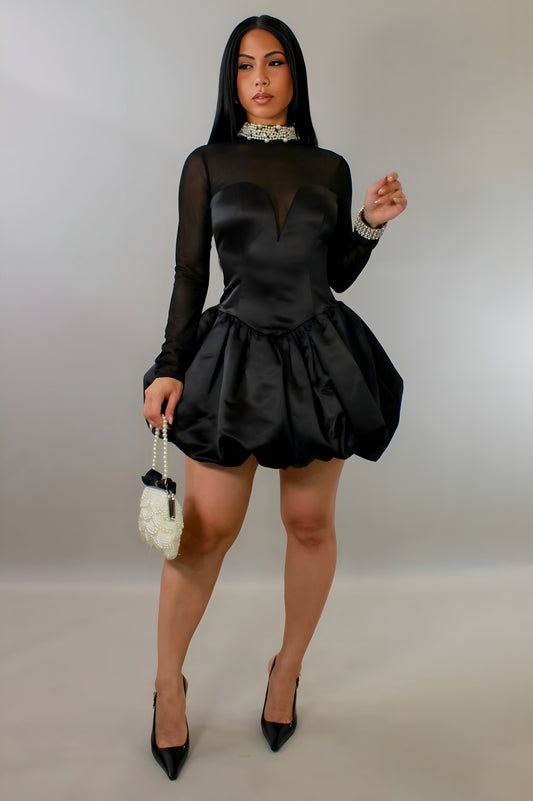 Falling For You Mini Dress - Black