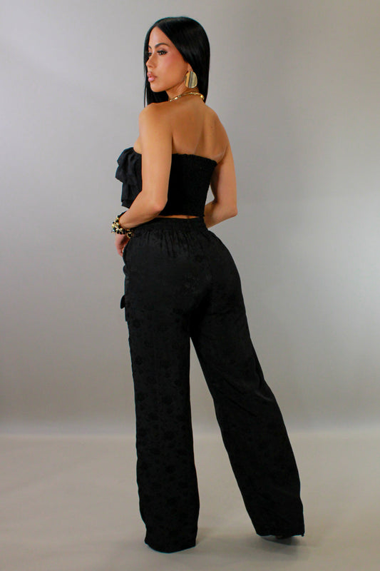 With A Twist Pant Set - Black