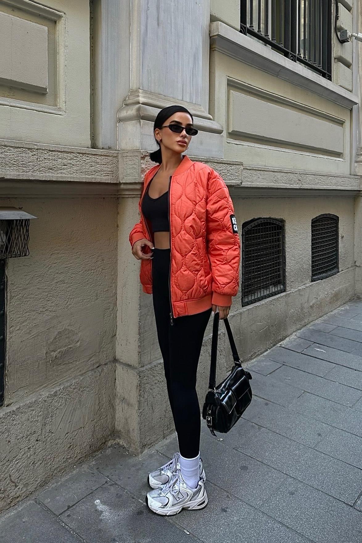 Keep Calm Oversized Quilted Bomber Jacket – Casual Streetwear Style