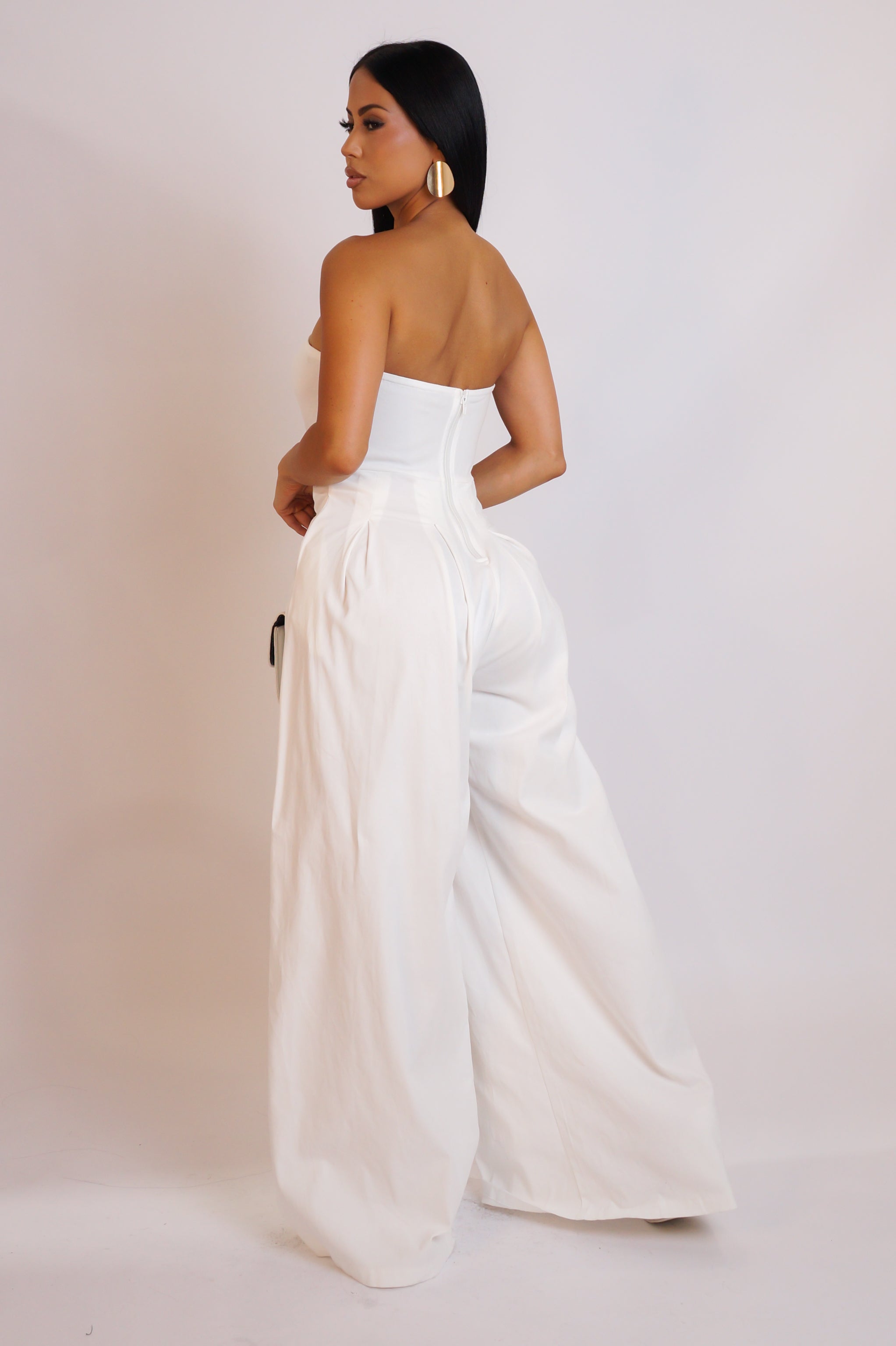Out And Busy Jumpsuit - White