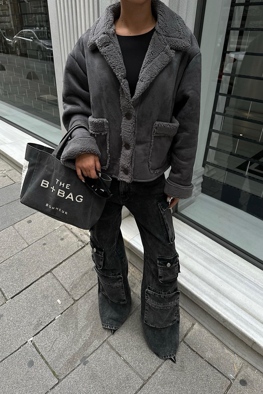Faux Suede Shearling Jacket – Cozy Streetwear Essential for Effortless Style