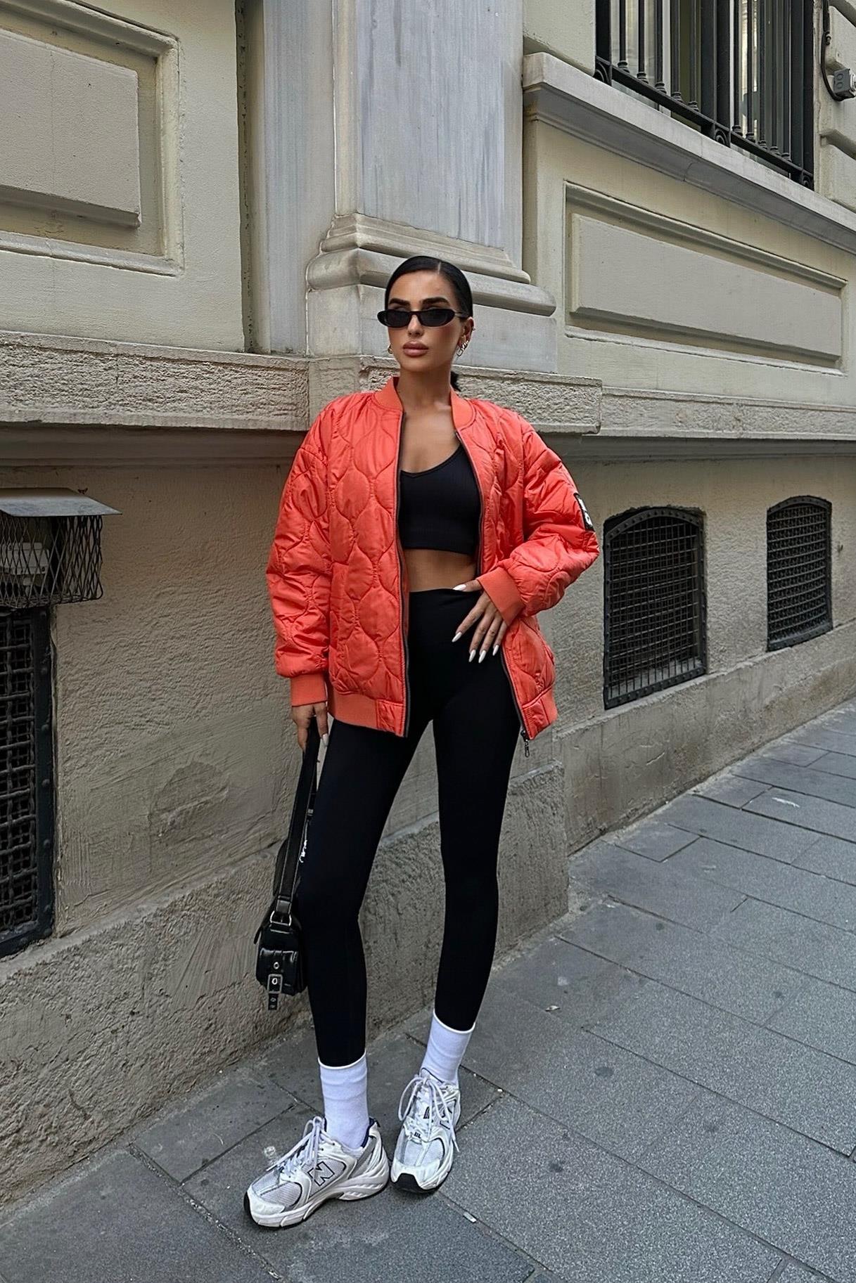 Keep Calm Oversized Quilted Bomber Jacket – Casual Streetwear Style