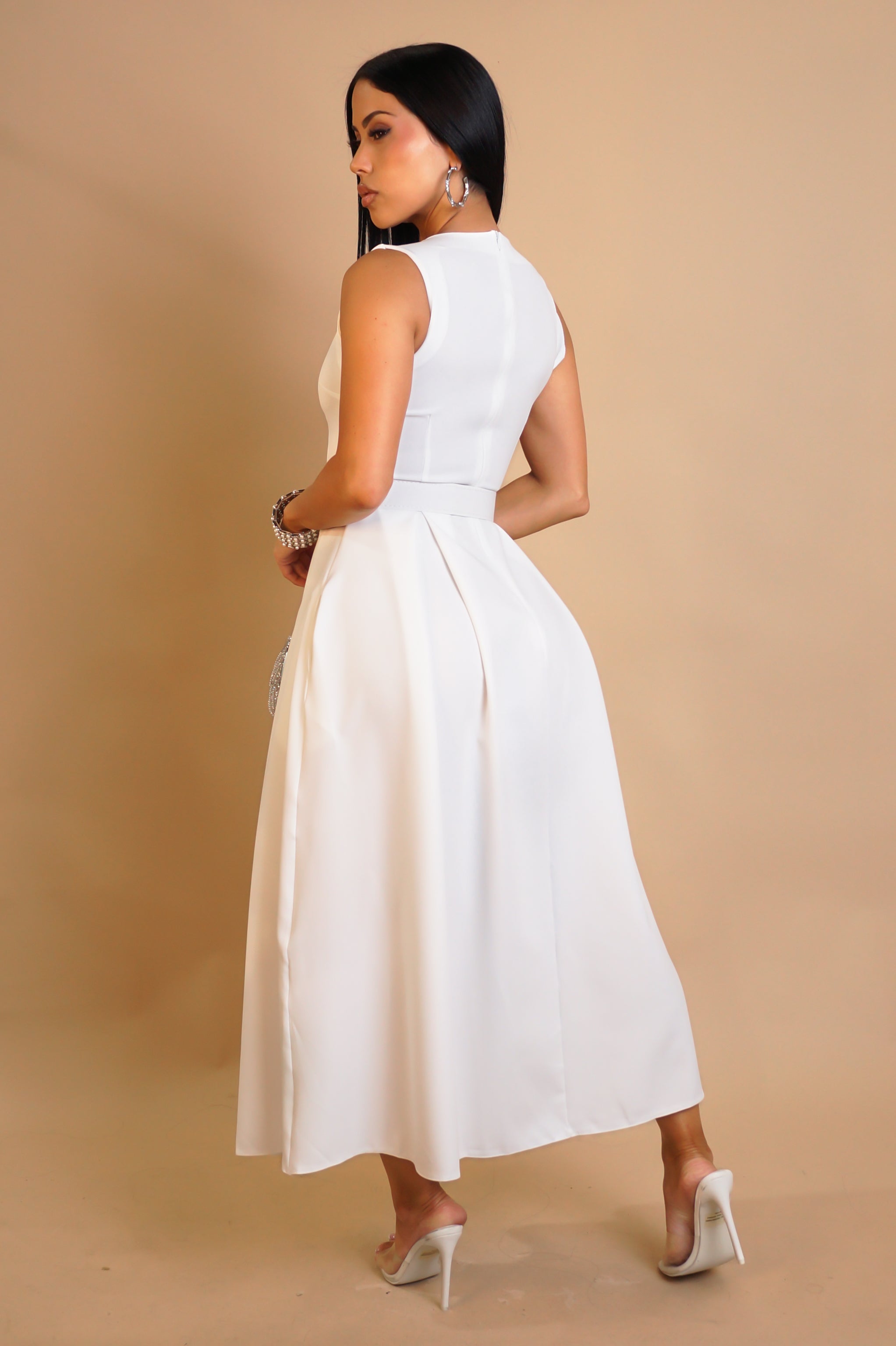 Effortless Midi Dress - White