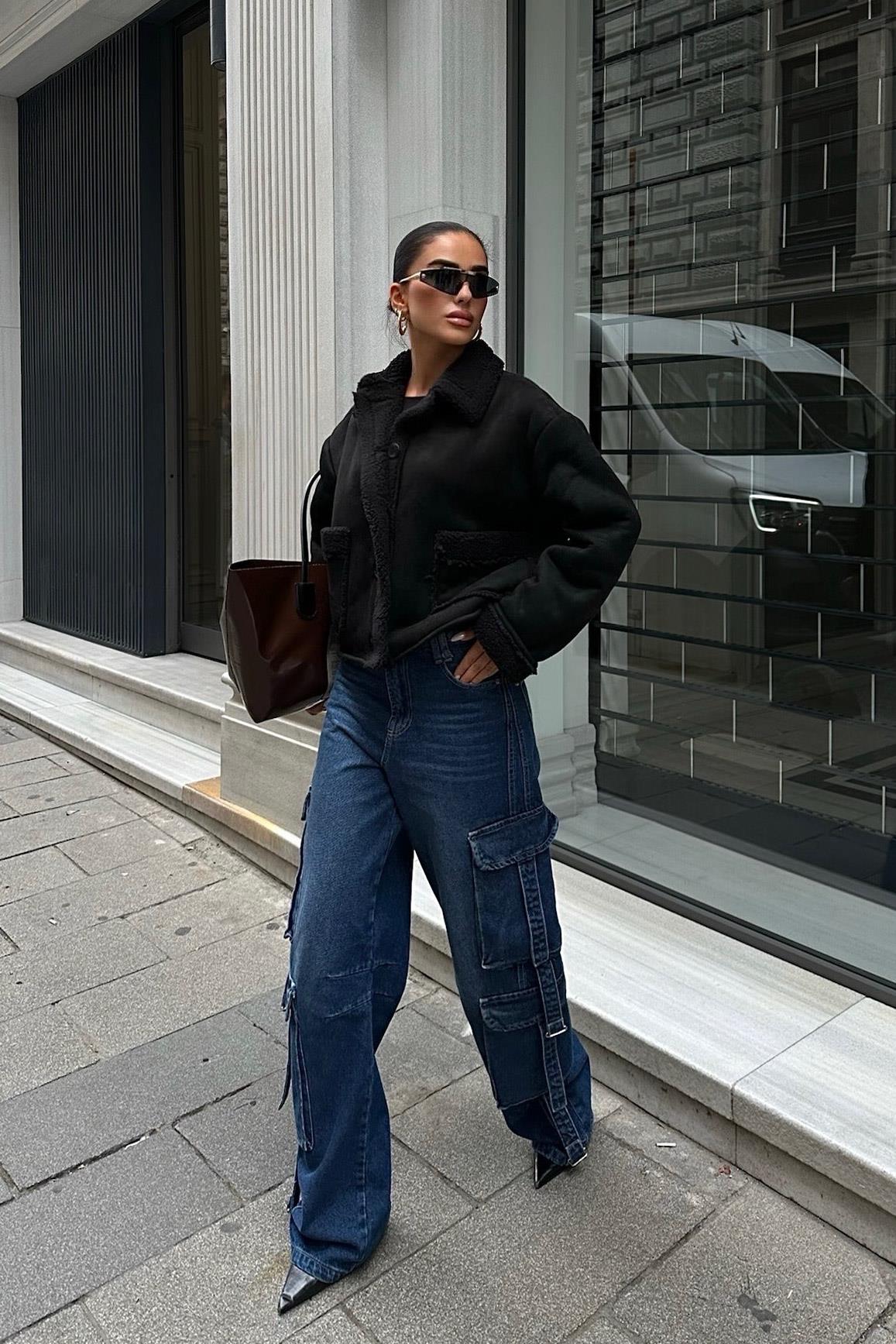 Faux Suede Shearling Jacket – Cozy Streetwear Essential for Effortless Style