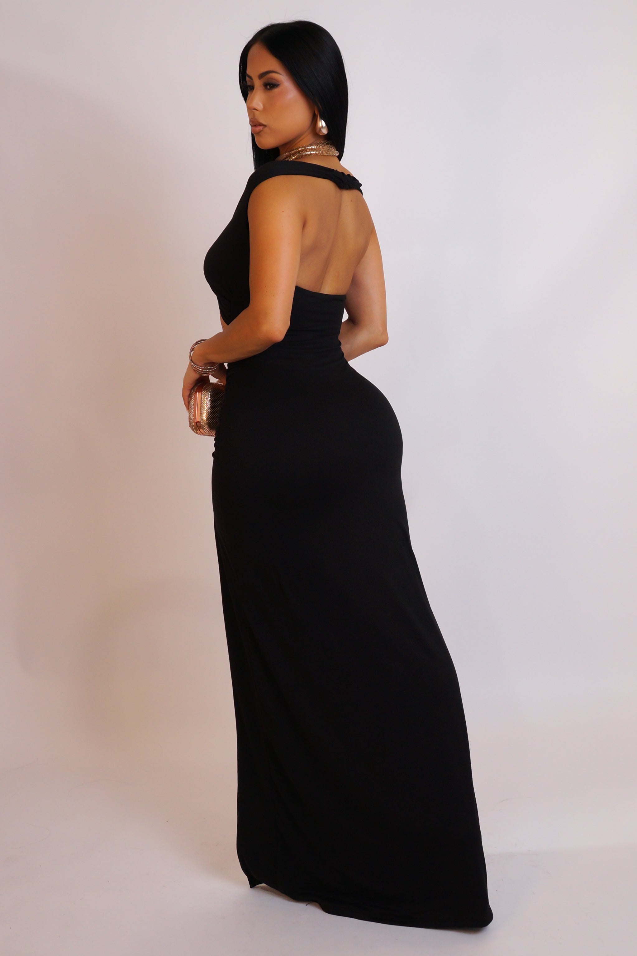 Autumn Ready Maxi Dress - Black