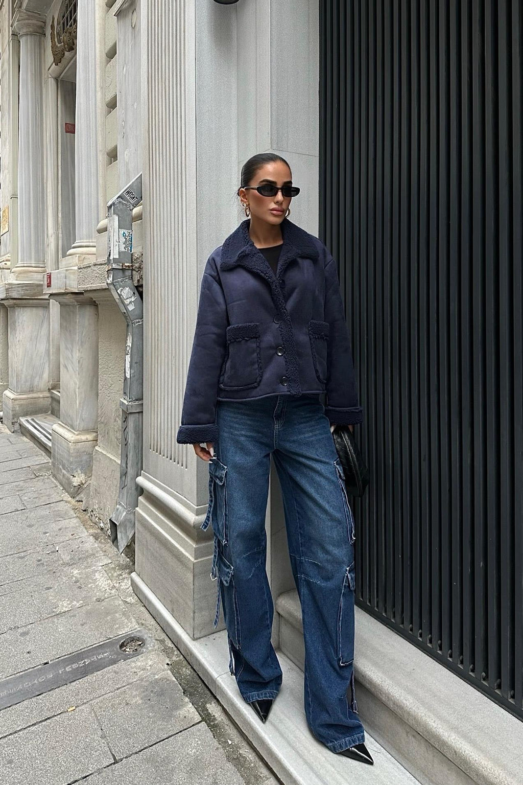 Faux Suede Shearling Jacket – Cozy Streetwear Essential for Effortless Style